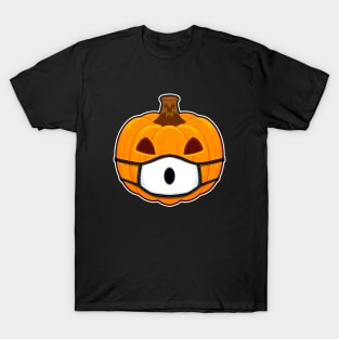 Pumpkin Halloween with Ghost Mask T-Shirt